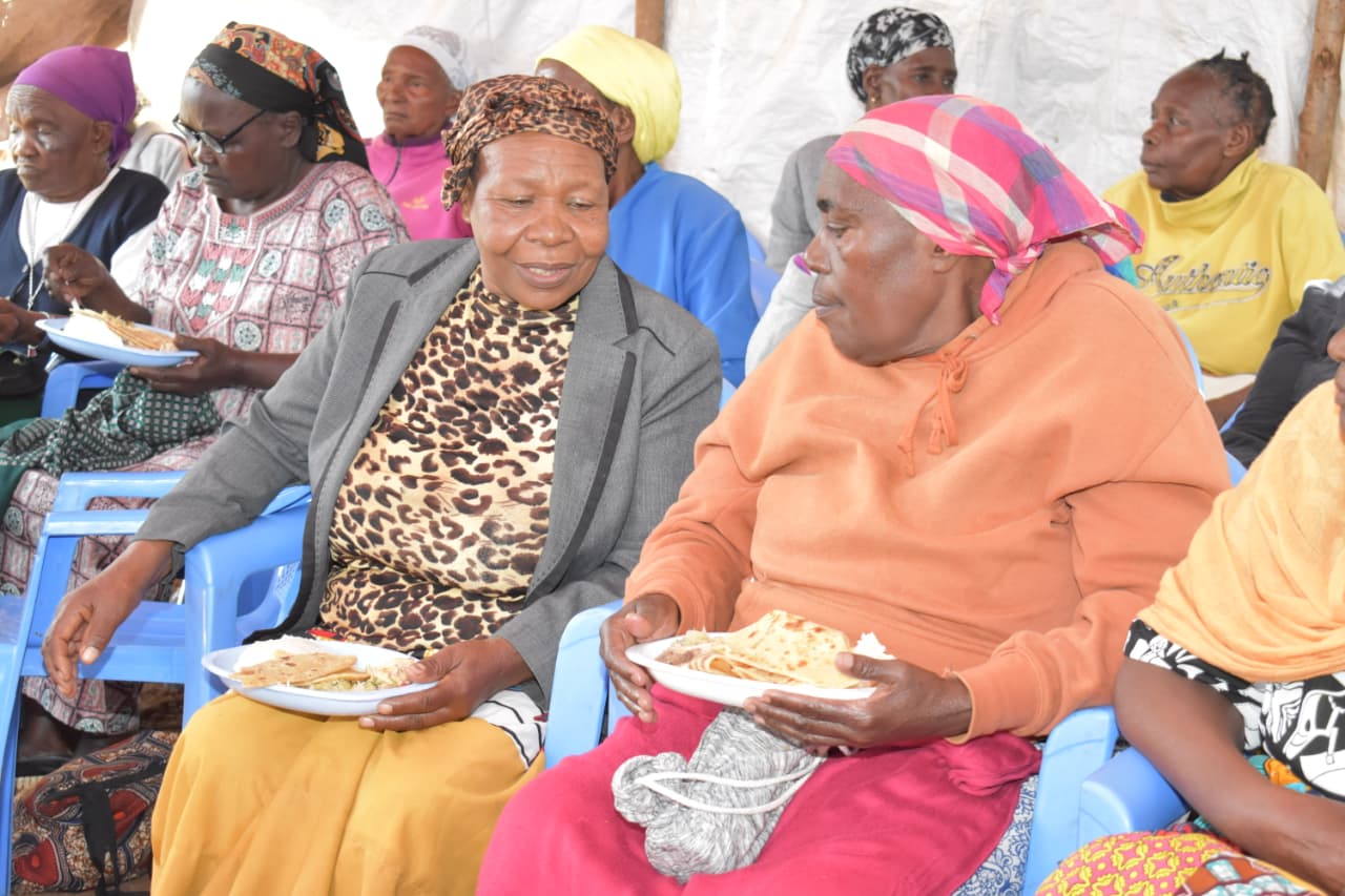 Older women sharing a meal